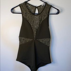 Green Lace Bodysuit